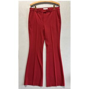Michael Kors Maroon Red Bell Bottom Slacks Dress Pants Size 8 Flare Leg Ttousers